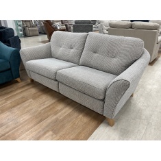 G Plan Hatton 3 Seater Sofa in Sahara Sand Fabric With Walnut Wood