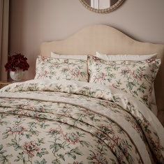 V&A Peony Blossom Duvet Set - Blush & Jade