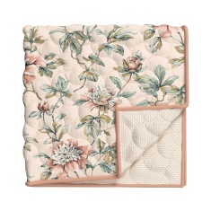 V&A Peony Blossom Bedspread - Blush & Jade