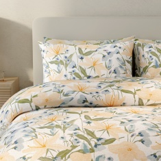 Vantona Garden Lilies Duvet Set - Yellow
