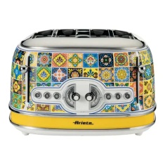 Ariete AR1561 4 Slice Positano Design Toaster - Yellow & Blue