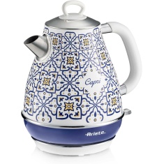 Ariete AR8962 1.7L Capri Design Cordless Kettle - Blue & White Ariete AR8962 1.7L Capri Design Cordless Kettle - Blue & White
