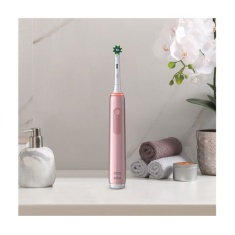 Oral B Pro 3000 Toothbrush Flora Design With Travel Case - Pink