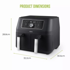 Tower T17181AFR Vortx Dual Basket Air Fryer 8L - Black