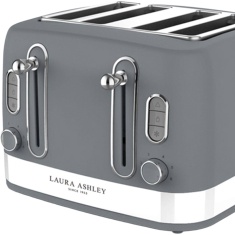 Laura Ashley VQSBT842LADSUK 4 Slice Toaster - Dark Slate