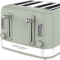 Laura Ashley VQSBT842LASLUK 4 Slice Toaster - Sage Leaf