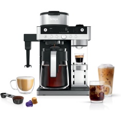 Ninja CFN802UK Prestige DualBrew Espresso & Filter Coffee Machine - Silver/Black