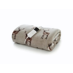 Deyongs Sterling Stag Heated Throw 140x180cm - Mocha
