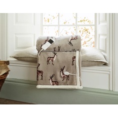 Deyongs Sterling Stag Heated Throw 140x180cm - Mocha