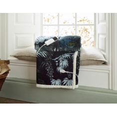 Deyongs Peacocks Heated Throw 140x180cm - Teal