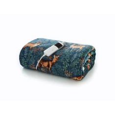 Deyongs Fox & Deer Heated Throw 140x180cm - Teal
