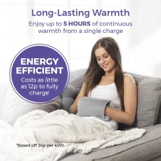 Carmen C85043GRY Rechargeable Hot Water Bottle & Cosy Hand - Grey