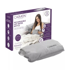 Carmen C85043GRY Rechargeable Hot Water Bottle & Cosy Hand - Grey