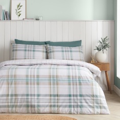 Catherine Lansfield Cartmel Check Duvet Set - Green