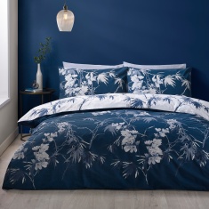 Catherine Lansfield Kyoto Floral Duvet Set - Blue