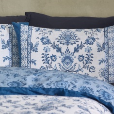 Catherine Lansfield Zoukara Floral Duvet Set - Blue