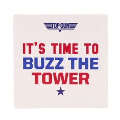 Top Gun White Coaster Time To Buzz The Tower