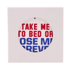Top Gun White Coaster Take Me To Bed