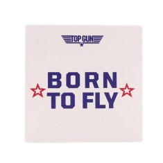 Top Gun White Coaster Born To Fly