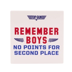 Top Gun White Coaster No Points For Second Place