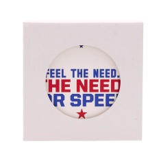 Top Gun White Coaster Feel The Need