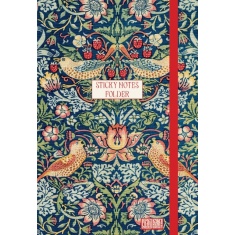 Gifted William Morris Strawberry Thief Sticky Notes Folder