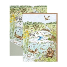 Wrendale Nature Notecard Pack The Riverbank