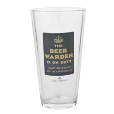 Civil Defence Beer Warden Pint Glass