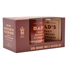 Civil Defence Dad's Daily Beverage Mug & Coaster Set