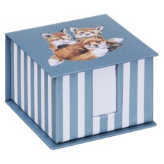 Wrendale Memo Block Snug as a cub Foxes