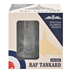 RAF Etched Glass Tankard Vulcan