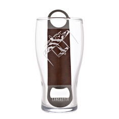RAF Etched Pint Glass & Bottle Opener Set Lancaster