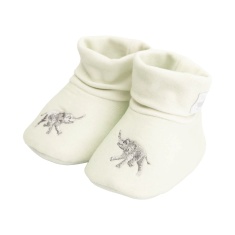 Wrendale 'Little Savannah' Elephant Embroidered Baby Booties
