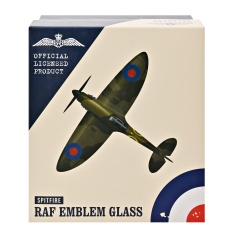 RAF Glass & Metal Whiskey Tumbler Spitfire