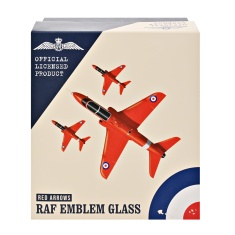 RAF Glass & Metal Whiskey Tumbler Red Arrows