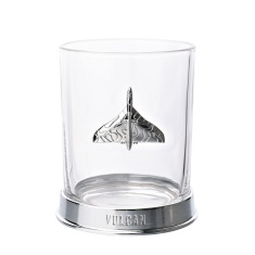 RAF Glass & Metal Whiskey Tumbler Vulcan