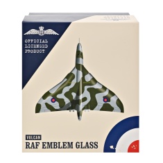 RAF Glass & Metal Whiskey Tumbler Vulcan