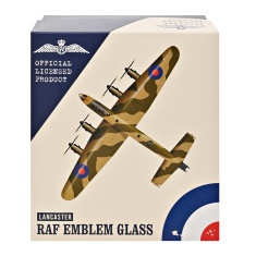 RAF Glass & Metal Whiskey Tumbler Lancaster