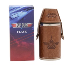 Top Gun Metal Travel Flask 6oz Brown
