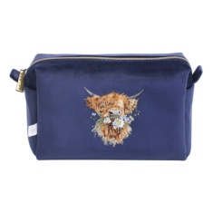 Wrendale Highland Cow Make Up Bag Daisy Coo