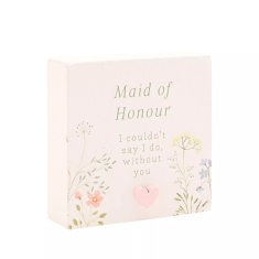 Love Story Wildflower Maid Of Honour Mini Plaque