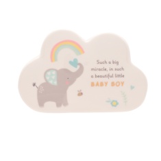 Hello Baby Ceramic Mantel Cloud- Baby Boy