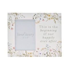 Love Story Wildflower Photo Frame 4 X 6 - Happily Ever After