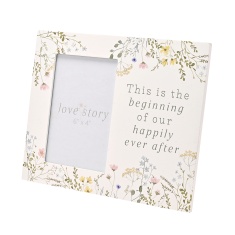 Love Story Wildflower Photo Frame 4 X 6 - Happily Ever After