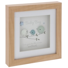 Shudehill Pebble Glass Square Plaque Baby Boy