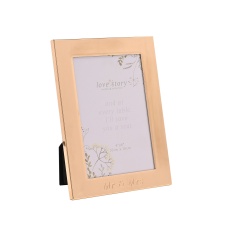 Love Story Wildflower Gold Photo Frame 4 X 6 - Mr & Mrs