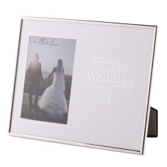 With Love Silver Heart Frame 4 X 6 - Wedding