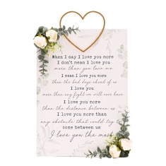 Love Story Hanging Plaque When I Say I Love You