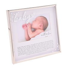 With Love Silver Word Frame 6 X 4 - Baby