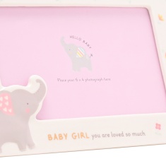 Hello Baby Ceramic Frame - Girl